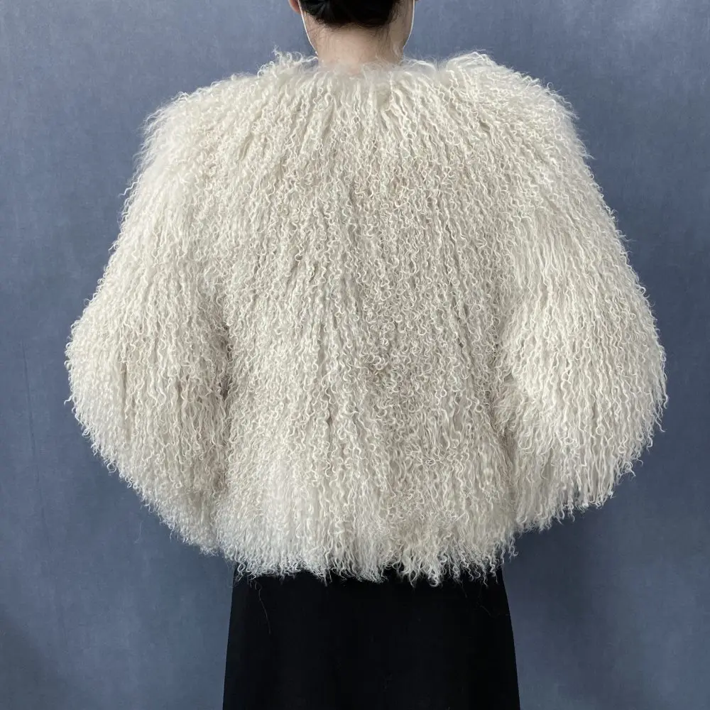 Natural Fur Coat Winter Mongolia Sheep for Women Genuine Sheeps Fur Jacket Women Jacket Real Fur Coats
