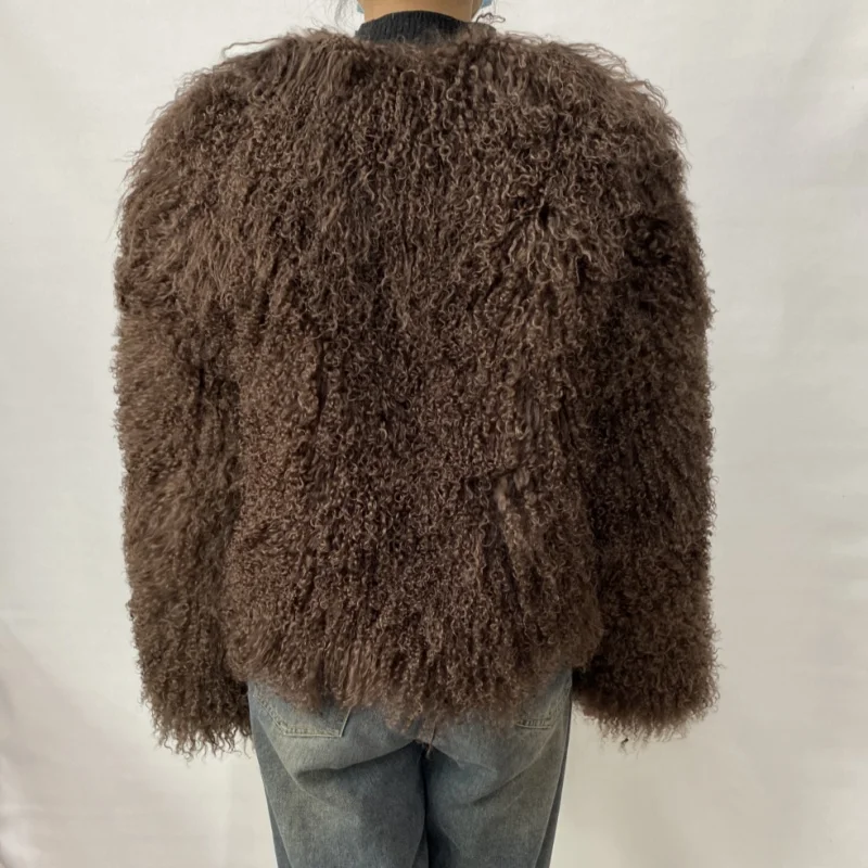 Natural Fur Coat Winter Mongolia Sheep for Women Genuine Sheeps Fur Jacket Women Jacket Real Fur Coats
