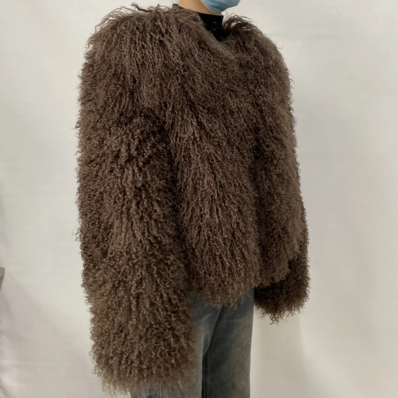 Natural Fur Coat Winter Mongolia Sheep for Women Genuine Sheeps Fur Jacket Women Jacket Real Fur Coats