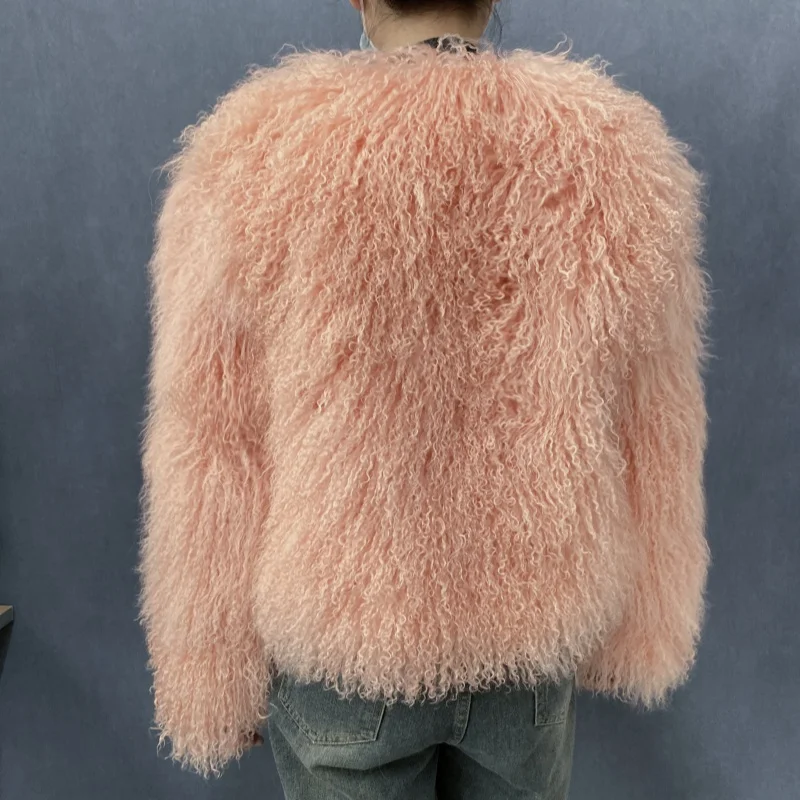 Natural Fur Coat Winter Mongolia Sheep for Women Genuine Sheeps Fur Jacket Women Jacket Real Fur Coats