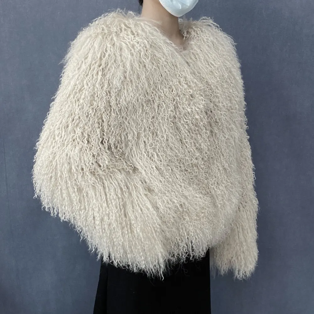 Natural Fur Coat Winter Mongolia Sheep for Women Genuine Sheeps Fur Jacket Women Jacket Real Fur Coats