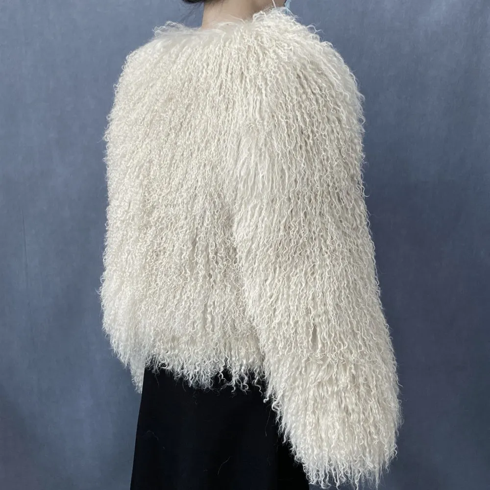 Natural Fur Coat Winter Mongolia Sheep for Women Genuine Sheeps Fur Jacket Women Jacket Real Fur Coats