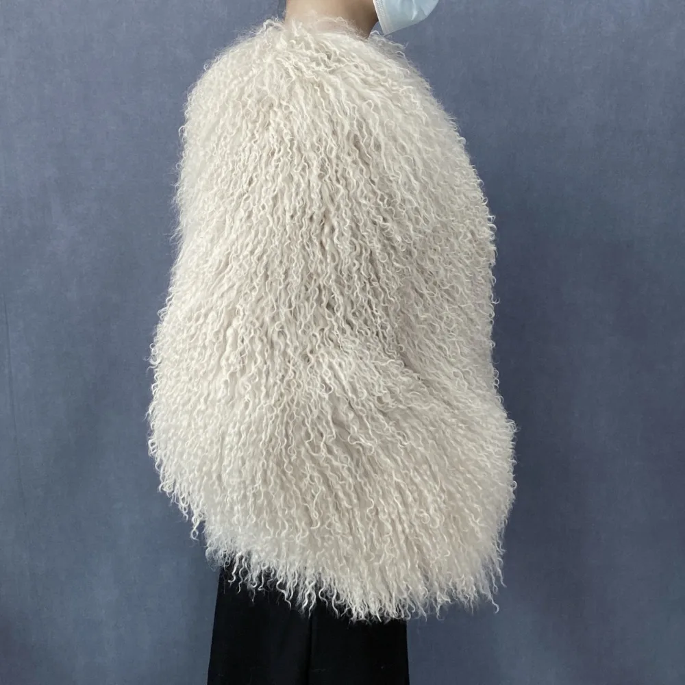 Natural Fur Coat Winter Mongolia Sheep for Women Genuine Sheeps Fur Jacket Women Jacket Real Fur Coats