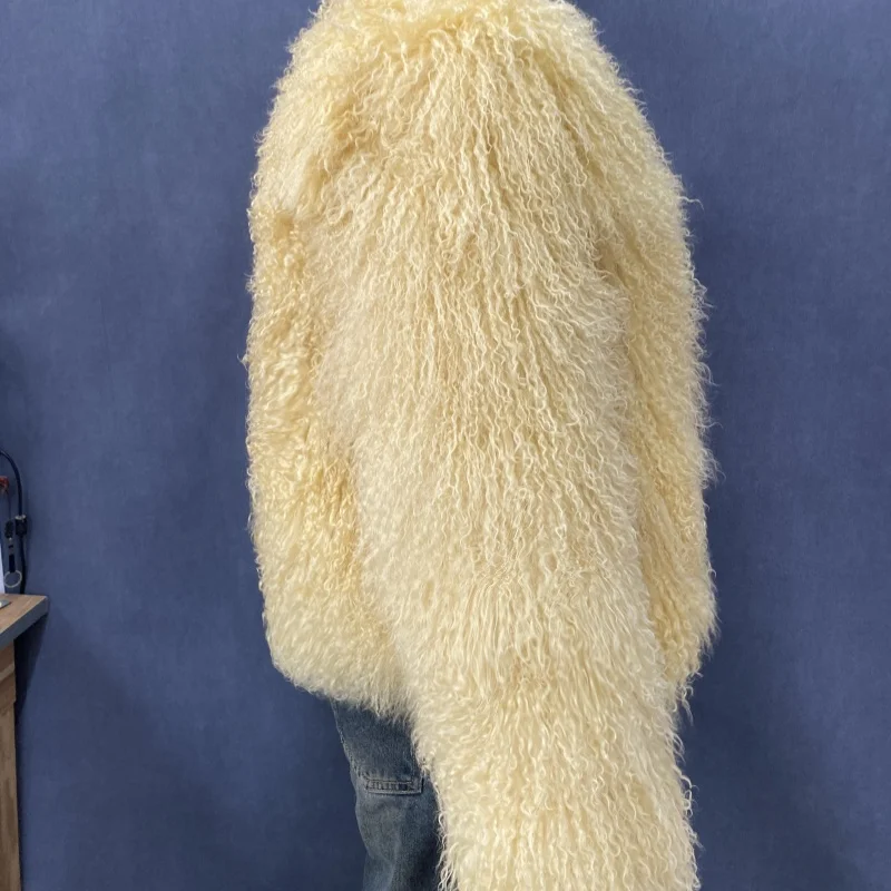 Natural Fur Coat Winter Mongolia Sheep for Women Genuine Sheeps Fur Jacket Women Jacket Real Fur Coats