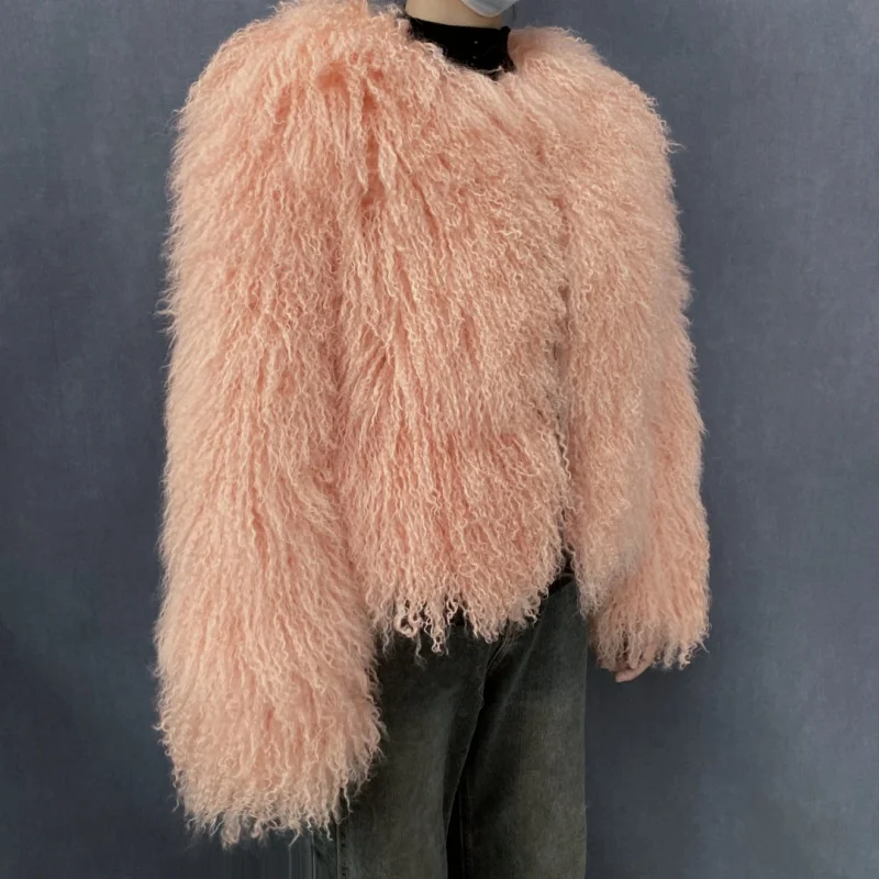 Natural Fur Coat Winter Mongolia Sheep for Women Genuine Sheeps Fur Jacket Women Jacket Real Fur Coats