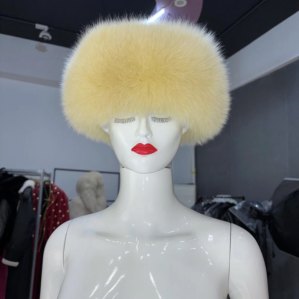 YOLOAgain Real Fox Fur Headband Women Lady Warm Soft Good Elastic Genuine Fox Fur Ring Scarves