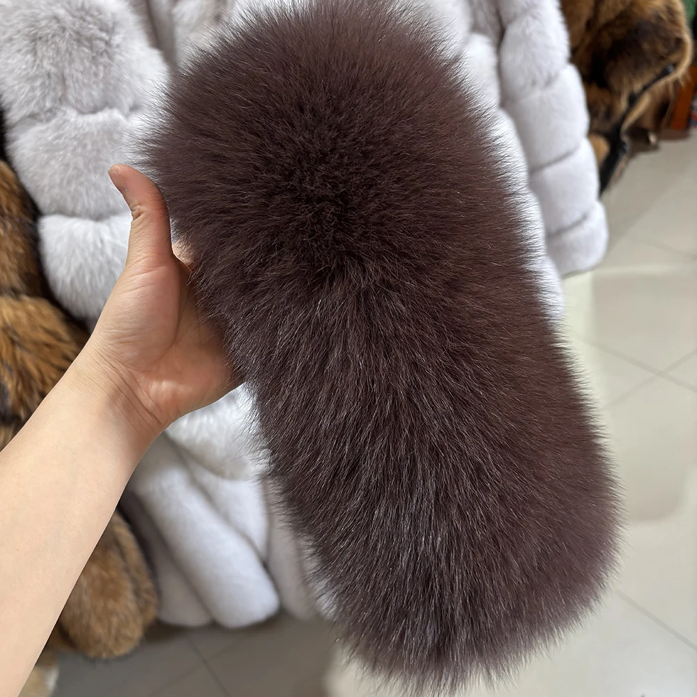 YOLOAgain Real Fox Fur Headband Women Lady Warm Soft Good Elastic Genuine Fox Fur Ring Scarves