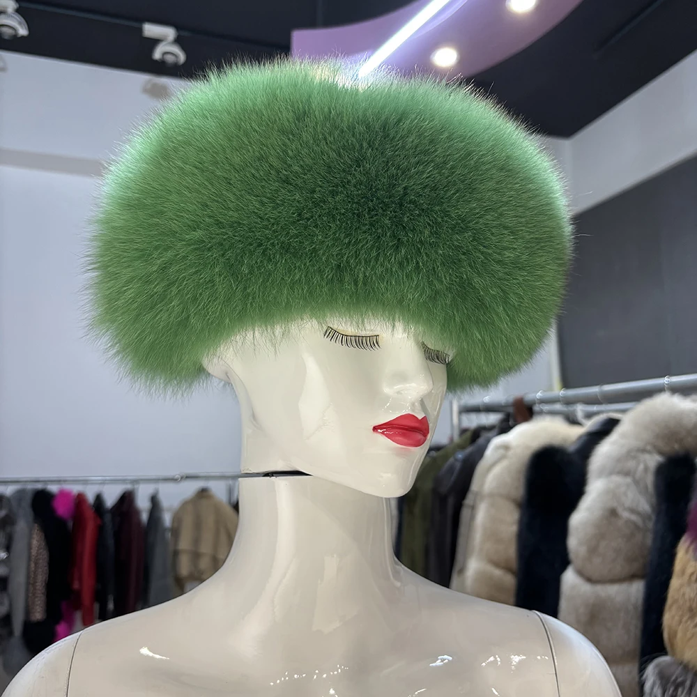 YOLOAgain Real Fox Fur Headband Women Lady Warm Soft Good Elastic Genuine Fox Fur Ring Scarves