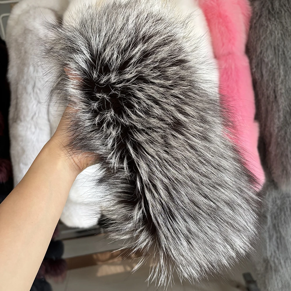 YOLOAgain Real Fox Fur Headband Women Lady Warm Soft Good Elastic Genuine Fox Fur Ring Scarves