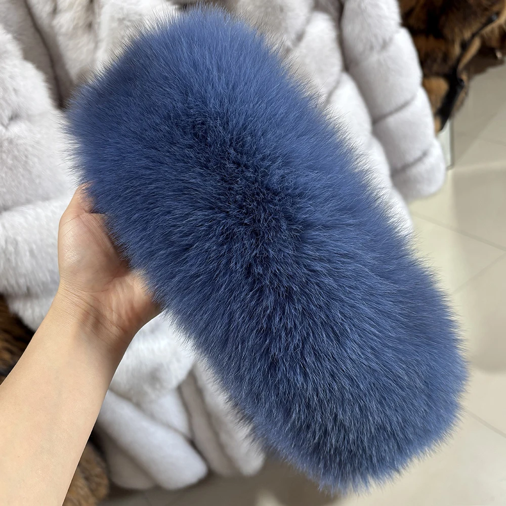 YOLOAgain Real Fox Fur Headband Women Lady Warm Soft Good Elastic Genuine Fox Fur Ring Scarves
