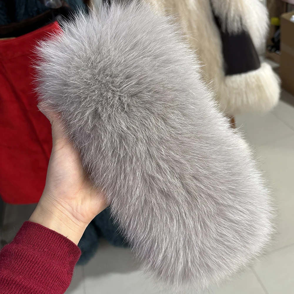 YOLOAgain Real Fox Fur Headband Women Lady Warm Soft Good Elastic Genuine Fox Fur Ring Scarves