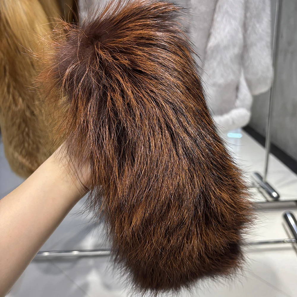 YOLOAgain Real Fox Fur Headband Women Lady Warm Soft Good Elastic Genuine Fox Fur Ring Scarves