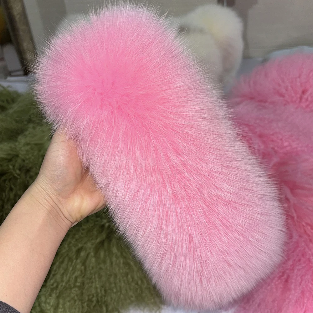 YOLOAgain Real Fox Fur Headband Women Lady Warm Soft Good Elastic Genuine Fox Fur Ring Scarves