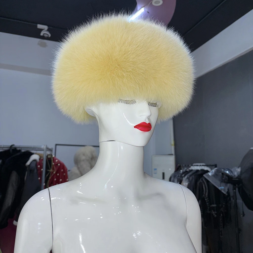 YOLOAgain Real Fox Fur Headband Women Lady Warm Soft Good Elastic Genuine Fox Fur Ring Scarves