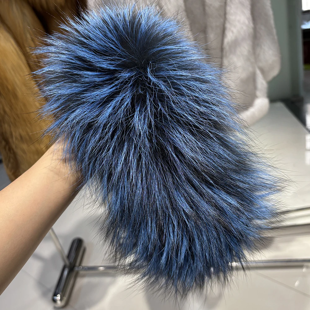 YOLOAgain Real Fox Fur Headband Women Lady Warm Soft Good Elastic Genuine Fox Fur Ring Scarves