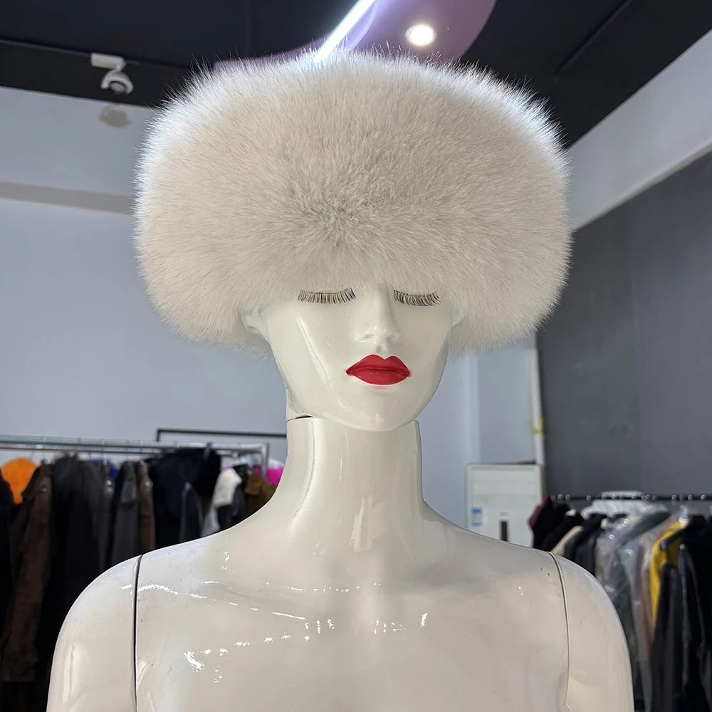 YOLOAgain Real Fox Fur Headband Women Lady Warm Soft Good Elastic Genuine Fox Fur Ring Scarves