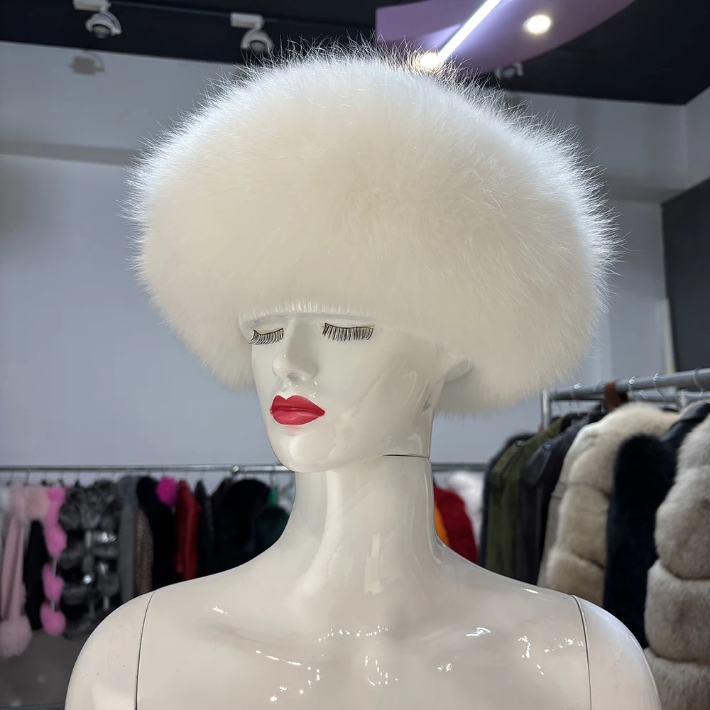 YOLOAgain Real Fox Fur Headband Women Lady Warm Soft Good Elastic Genuine Fox Fur Ring Scarves