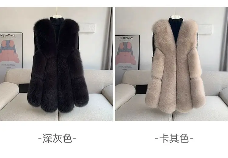 Fox Fur Short Vest Women's 2023 New Full Leather Fur Tank Top with Slender Temperament and Winter Fur Integrated Coat