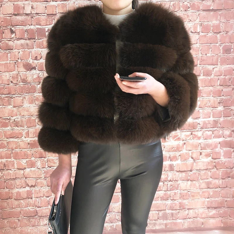 2026 New Style Real Fur Coat 100% Natural Fur Jacket Female Winter Warm Leather Fox Fur Coat High Quality Fur Vest
