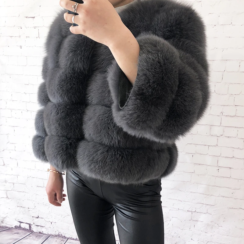 2026 New Style Real Fur Coat 100% Natural Fur Jacket Female Winter Warm Leather Fox Fur Coat High Quality Fur Vest