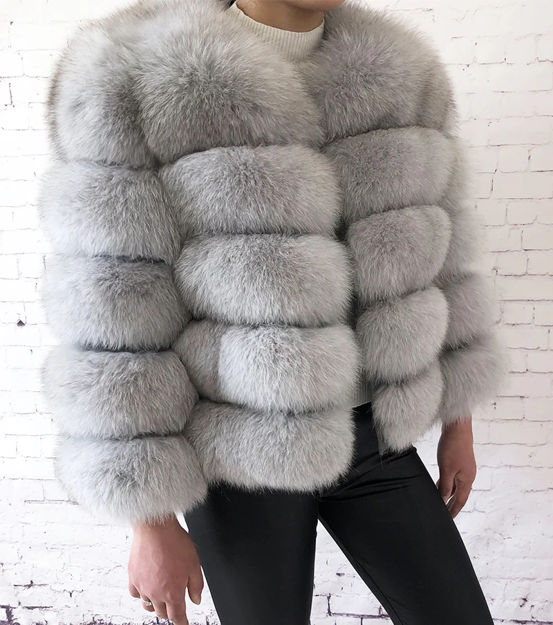 2026 New Style Real Fur Coat 100% Natural Fur Jacket Female Winter Warm Leather Fox Fur Coat High Quality Fur Vest