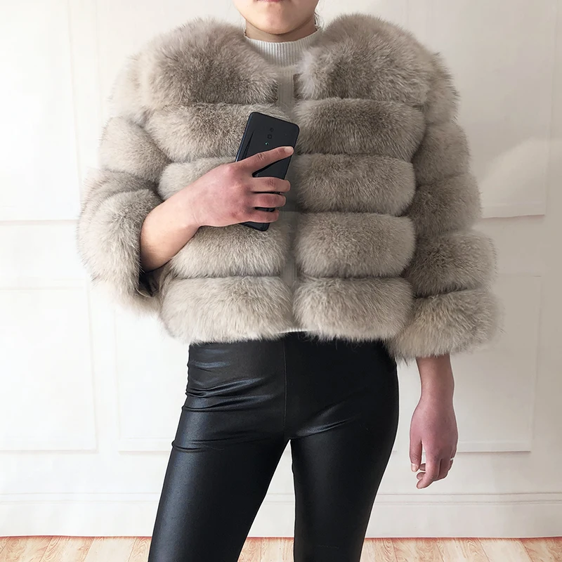 2026 New Style Real Fur Coat 100% Natural Fur Jacket Female Winter Warm Leather Fox Fur Coat High Quality Fur Vest