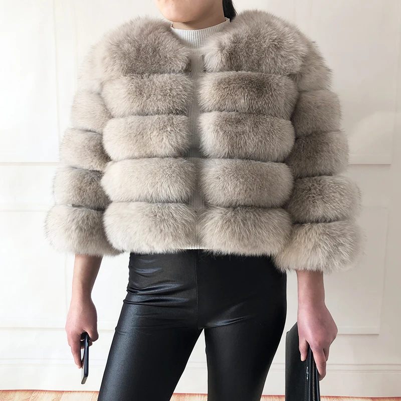 2026 New Style Real Fur Coat 100% Natural Fur Jacket Female Winter Warm Leather Fox Fur Coat High Quality Fur Vest