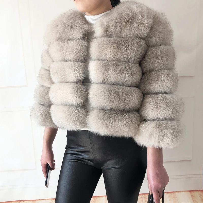 2026 New Style Real Fur Coat 100% Natural Fur Jacket Female Winter Warm Leather Fox Fur Coat High Quality Fur Vest