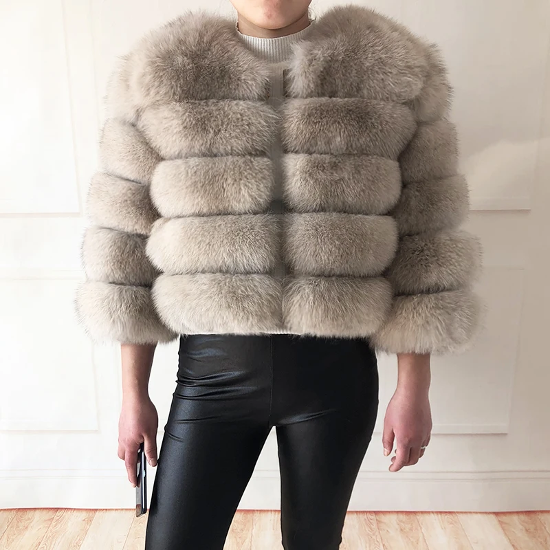 2026 New Style Real Fur Coat 100% Natural Fur Jacket Female Winter Warm Leather Fox Fur Coat High Quality Fur Vest