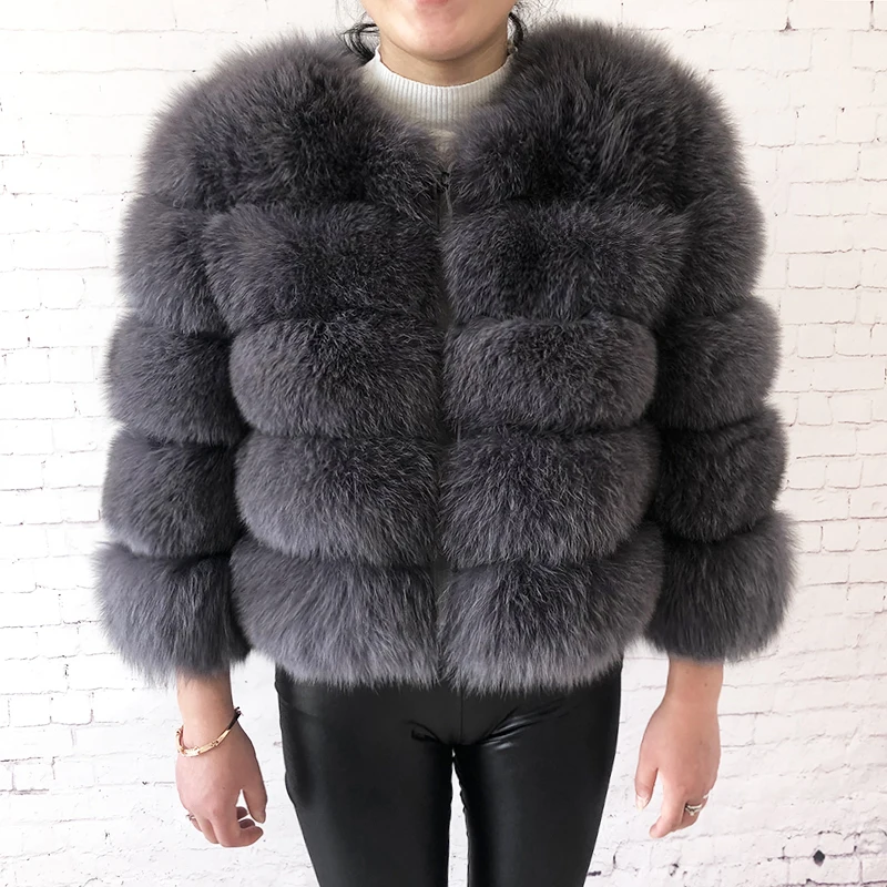2026 New Style Real Fur Coat 100% Natural Fur Jacket Female Winter Warm Leather Fox Fur Coat High Quality Fur Vest