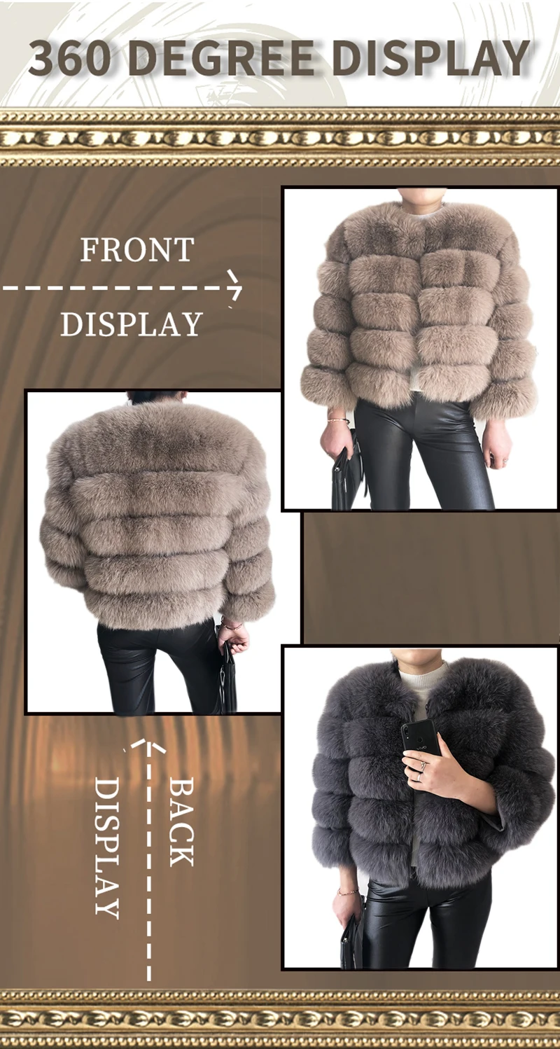 2026 New Style Real Fur Coat 100% Natural Fur Jacket Female Winter Warm Leather Fox Fur Coat High Quality Fur Vest