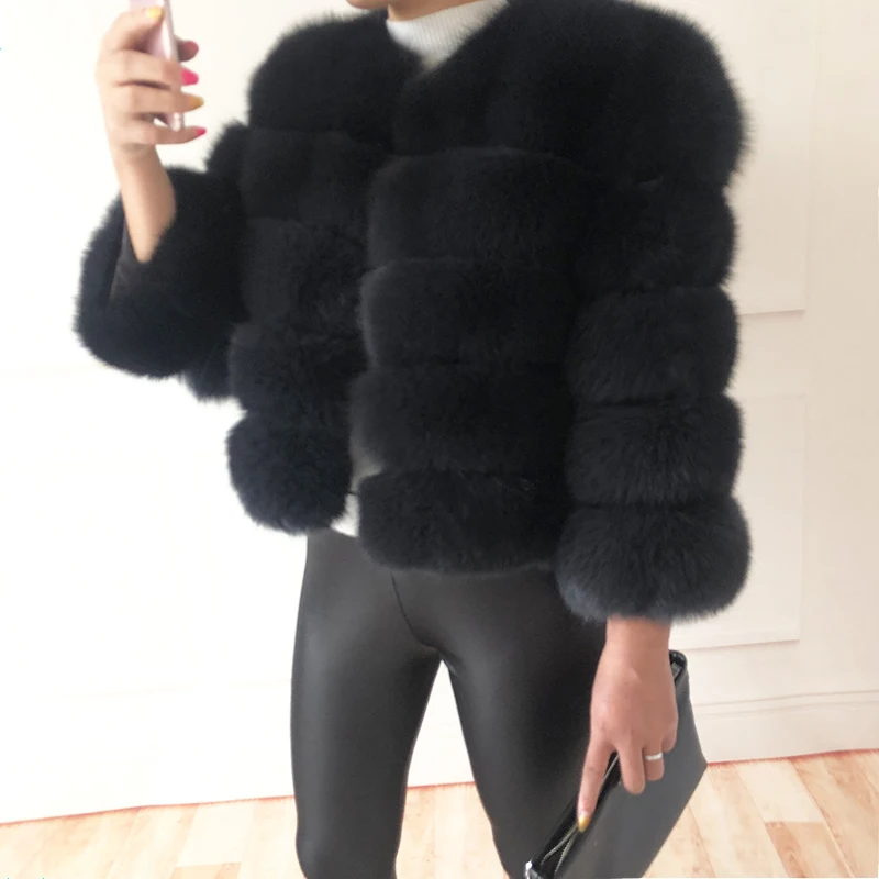 2026 New Style Real Fur Coat 100% Natural Fur Jacket Female Winter Warm Leather Fox Fur Coat High Quality Fur Vest