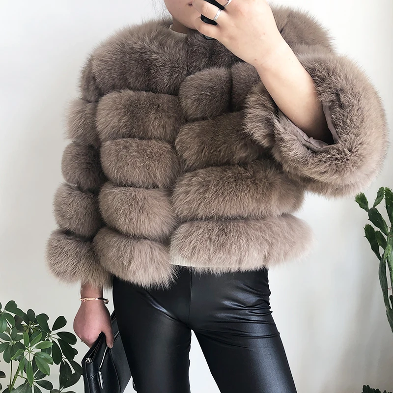 2026 New Style Real Fur Coat 100% Natural Fur Jacket Female Winter Warm Leather Fox Fur Coat High Quality Fur Vest