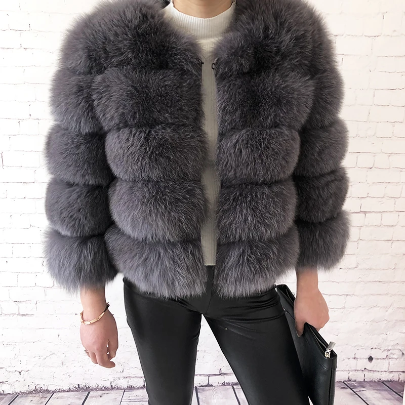 2026 New Style Real Fur Coat 100% Natural Fur Jacket Female Winter Warm Leather Fox Fur Coat High Quality Fur Vest