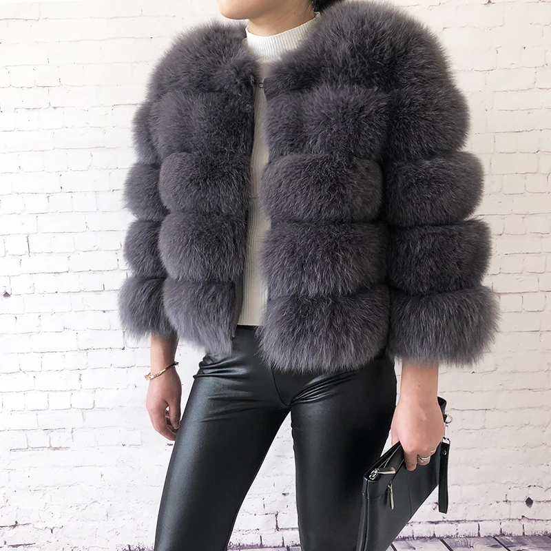 2026 New Style Real Fur Coat 100% Natural Fur Jacket Female Winter Warm Leather Fox Fur Coat High Quality Fur Vest