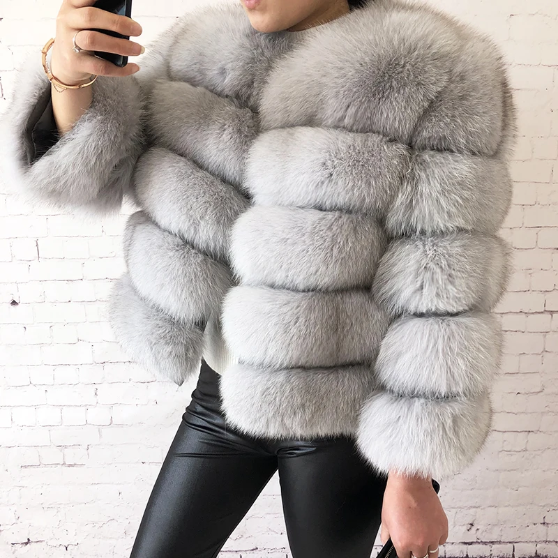 2026 New Style Real Fur Coat 100% Natural Fur Jacket Female Winter Warm Leather Fox Fur Coat High Quality Fur Vest