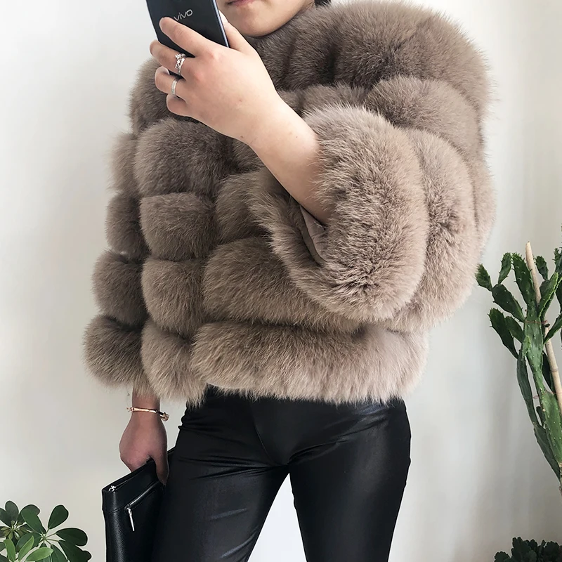2026 New Style Real Fur Coat 100% Natural Fur Jacket Female Winter Warm Leather Fox Fur Coat High Quality Fur Vest