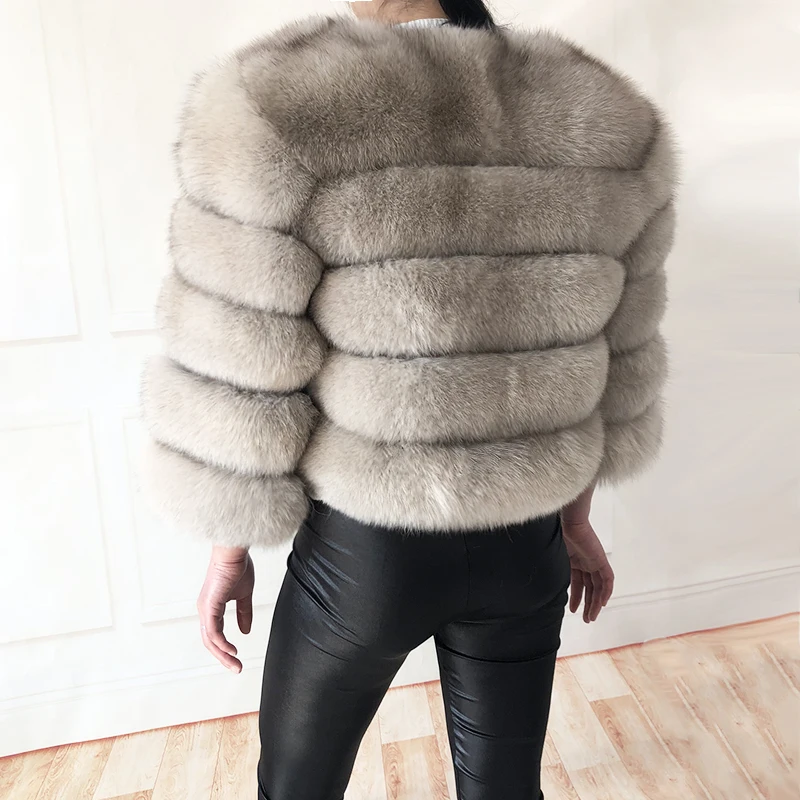 2026 New Style Real Fur Coat 100% Natural Fur Jacket Female Winter Warm Leather Fox Fur Coat High Quality Fur Vest
