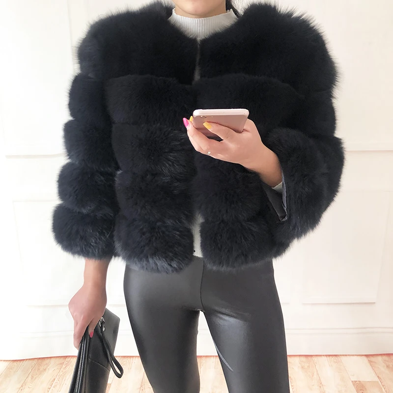 2026 New Style Real Fur Coat 100% Natural Fur Jacket Female Winter Warm Leather Fox Fur Coat High Quality Fur Vest