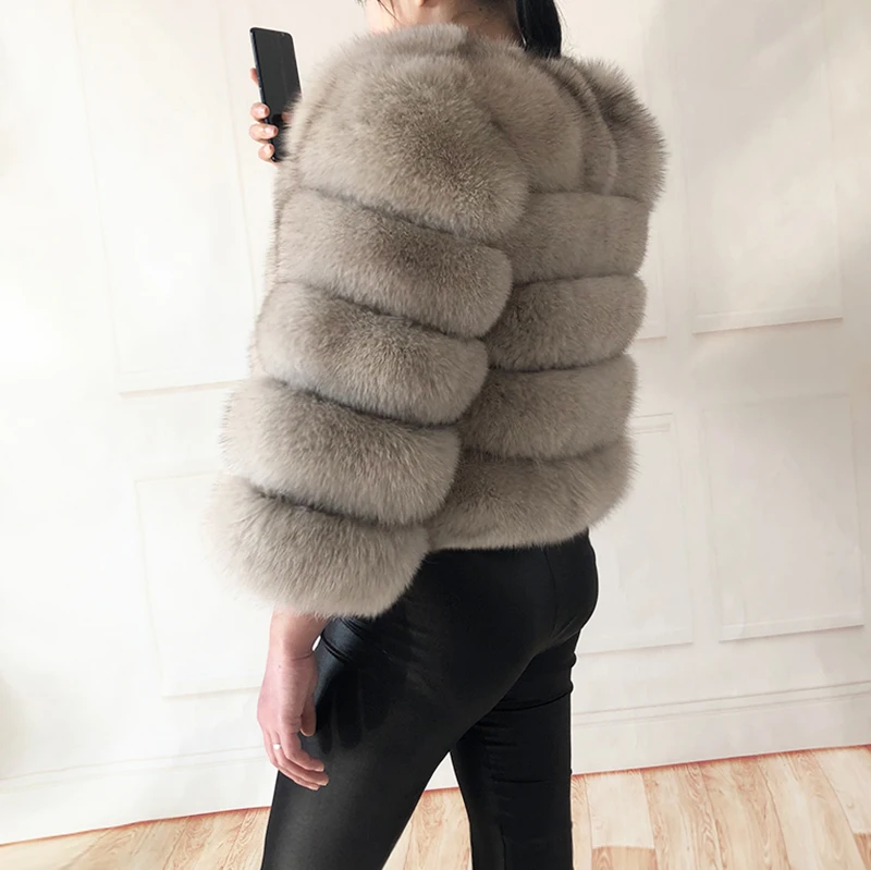 2026 New Style Real Fur Coat 100% Natural Fur Jacket Female Winter Warm Leather Fox Fur Coat High Quality Fur Vest