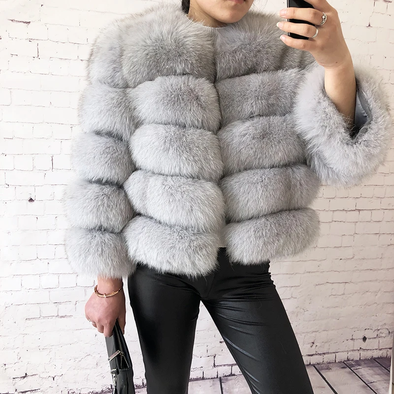 2026 New Style Real Fur Coat 100% Natural Fur Jacket Female Winter Warm Leather Fox Fur Coat High Quality Fur Vest