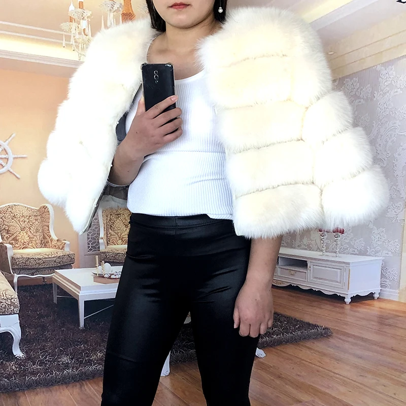 2026 New Style Real Fur Coat 100% Natural Fur Jacket Female Winter Warm Leather Fox Fur Coat High Quality Fur Vest