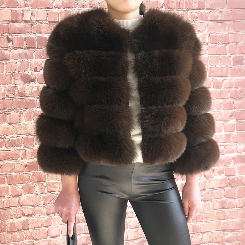 2026 New Style Real Fur Coat 100% Natural Fur Jacket Female Winter Warm Leather Fox Fur Coat High Quality Fur Vest
