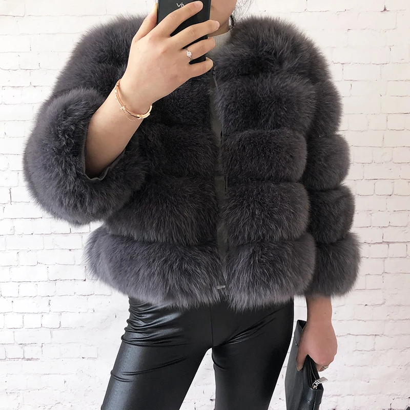 2026 New Style Real Fur Coat 100% Natural Fur Jacket Female Winter Warm Leather Fox Fur Coat High Quality Fur Vest