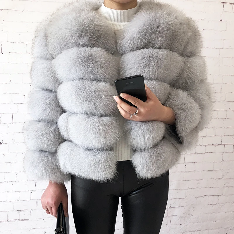 2026 New Style Real Fur Coat 100% Natural Fur Jacket Female Winter Warm Leather Fox Fur Coat High Quality Fur Vest