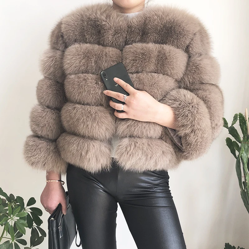 2026 New Style Real Fur Coat 100% Natural Fur Jacket Female Winter Warm Leather Fox Fur Coat High Quality Fur Vest