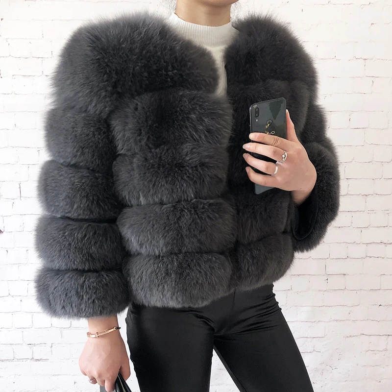 2026 New Style Real Fur Coat 100% Natural Fur Jacket Female Winter Warm Leather Fox Fur Coat High Quality Fur Vest