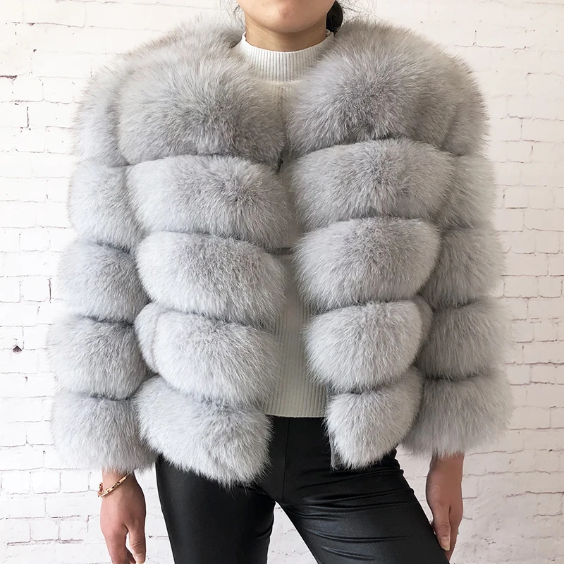 2026 New Style Real Fur Coat 100% Natural Fur Jacket Female Winter Warm Leather Fox Fur Coat High Quality Fur Vest