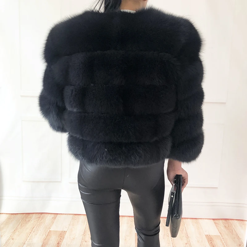 2026 New Style Real Fur Coat 100% Natural Fur Jacket Female Winter Warm Leather Fox Fur Coat High Quality Fur Vest