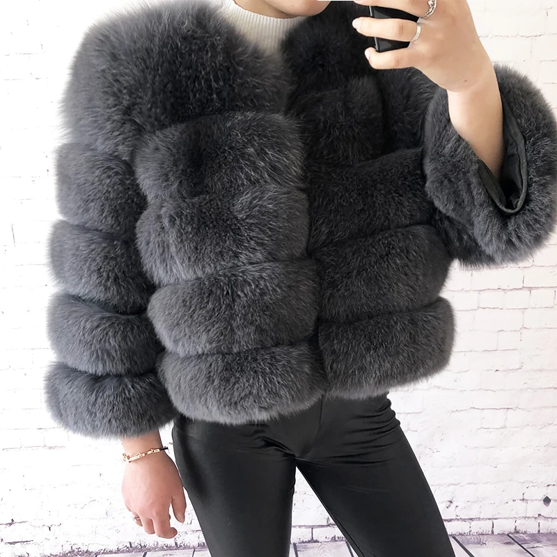 2026 New Style Real Fur Coat 100% Natural Fur Jacket Female Winter Warm Leather Fox Fur Coat High Quality Fur Vest